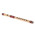 Combo of F Sharp Medium Bamboo Flute and Flute Bag - Natural Bamboo - Image 2