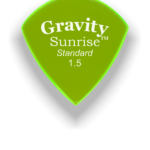 Gravity Picks Sunrise - Standard Size, 1.5mm, Polished Handcrafted Acrylic Guitar/Bass Pick with an 80-degree Bevel- GSUS15P