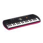 Casio SA-78 Portable Musical Keyboard Piano - Black & Magenta with Adapter - Image 2