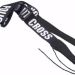 Acoustic Electric Guitar Strap Woven Cloth Leather End Do Not Cross Width 5cm 2" Length 92-154cm 36-60" Black