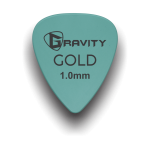Gravity Picks Colored Gold Traditional Teardrop Guitar Pick - 1.5mm Seafoam