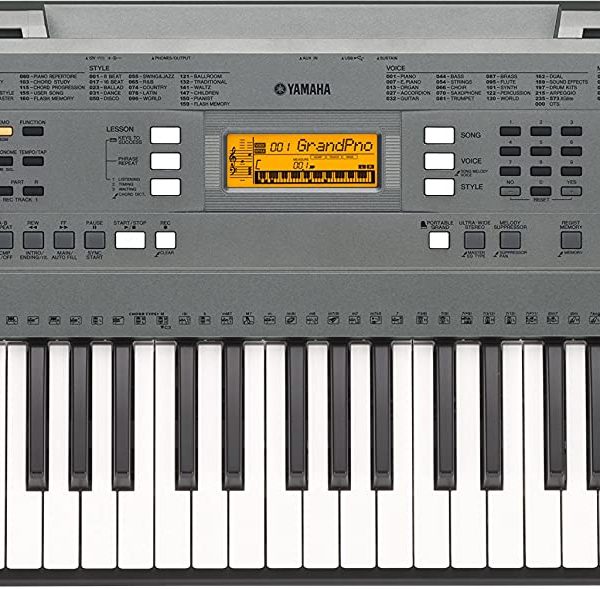 Yamaha PSR-E353, 61 Keys Portable Keyboard with Adaptor, Grey