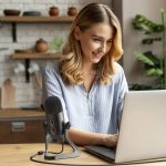 FIFINE K678 USB Podcast Microphone for Recording Streaming on PC and Laptop, Condenser Computer Gaming Mic with Headphone Output & Volume Control , Mic Gain Control, Mute Button for Vocal, YouTube. (K678) - Image 7