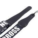 Acoustic Electric Guitar Strap Woven Cloth Leather End Do Not Cross Width 5cm 2" Length 92-154cm 36-60" Black (Color : Black) - Image 3