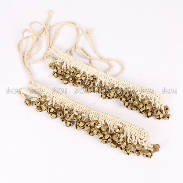 Payal Ghungroo  silver tone payal anklet pair of curved edges and soft bell dance jewelry