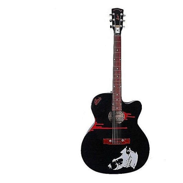 Signature Gogo's Model Semi-Acoustic Guitar with FREE Cover With belt picks&holder black