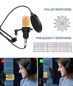 BM-800 Condenser Microphone Full Studio Setup - BM800 Complete Package Price Mic Condenser Microphone For Studio Recording or Youtuber Channel - Image 4