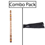 Combo of Bamboo Flute and Flute Bag - Natural Bamboo