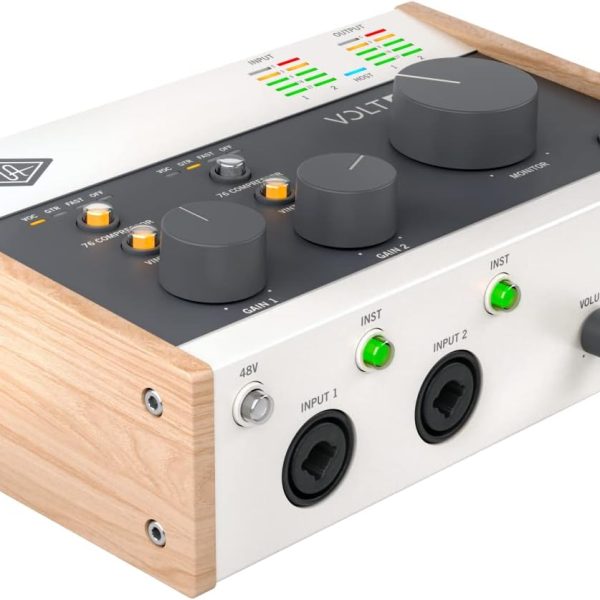 Universal Audio Volt 276 USB-C Audio Interface – 2-In/2-Out Studio Recording Interface with Vintage Mic Preamp Mode & Built-in 76 FET Compressor