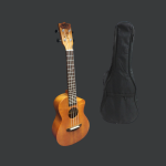 Bws Ft. Pudding C-01 24 Inch Concert Ukulele Mehogony Brown Made in Taiwan - Image 2