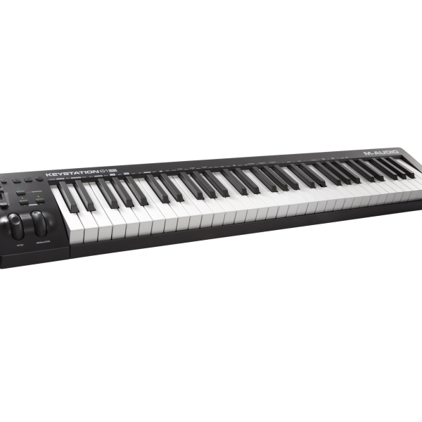 M-Audio Keystation 61 MK3 | Compact Semi-Weighted 61-Key USB-Powered MIDI Keyboard Controller with Assignable Controls, Pitch / Modulation Wheels and Software Production Suite included