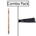 Combo of Scal G-12 Bamboo Flute and Flute Bag - Wooden