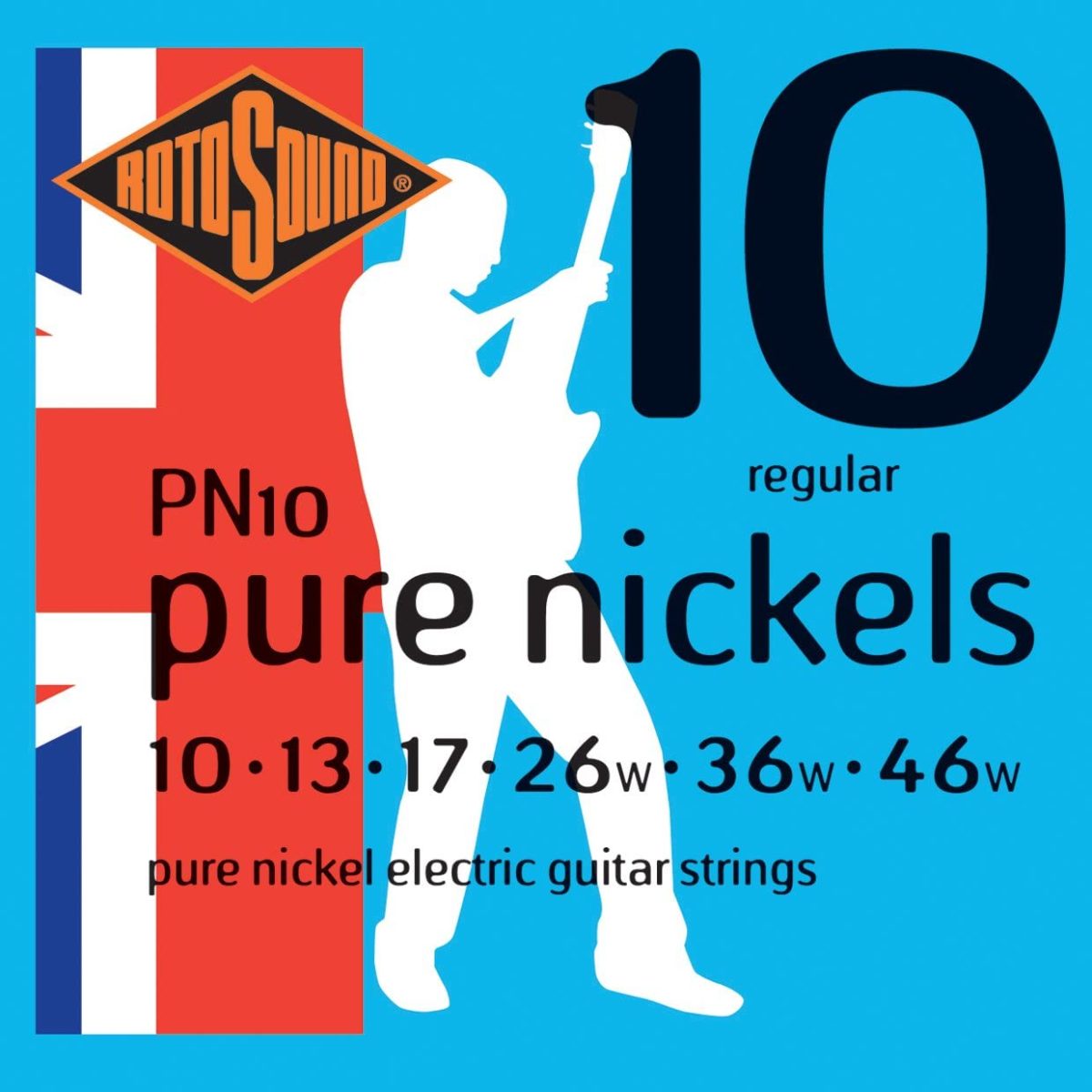 Rotosound PN10 Pure Nickel Electric Guitar Strings (10-46) - Image 1