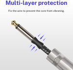 Donner Guitar Cable 10 ft, Electric Instrument Cable Bass Amp Cord for Electric Guitar Bass Amplifier Audio, 1/4" Right Angle to Straight, Black White - Image 5