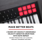 M-Audio Oxygen 49 (MKV)b 49 Key USB MIDI Keyboard Controller With Beat Pads, Smart Chord & Scale Modes, - Image 4