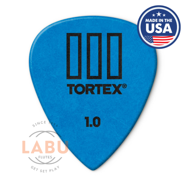 Dunlop 462P1.00 Tortex TIII, Blue, 1.0mm Guitar Picks Made in USA by Jim Dunlop