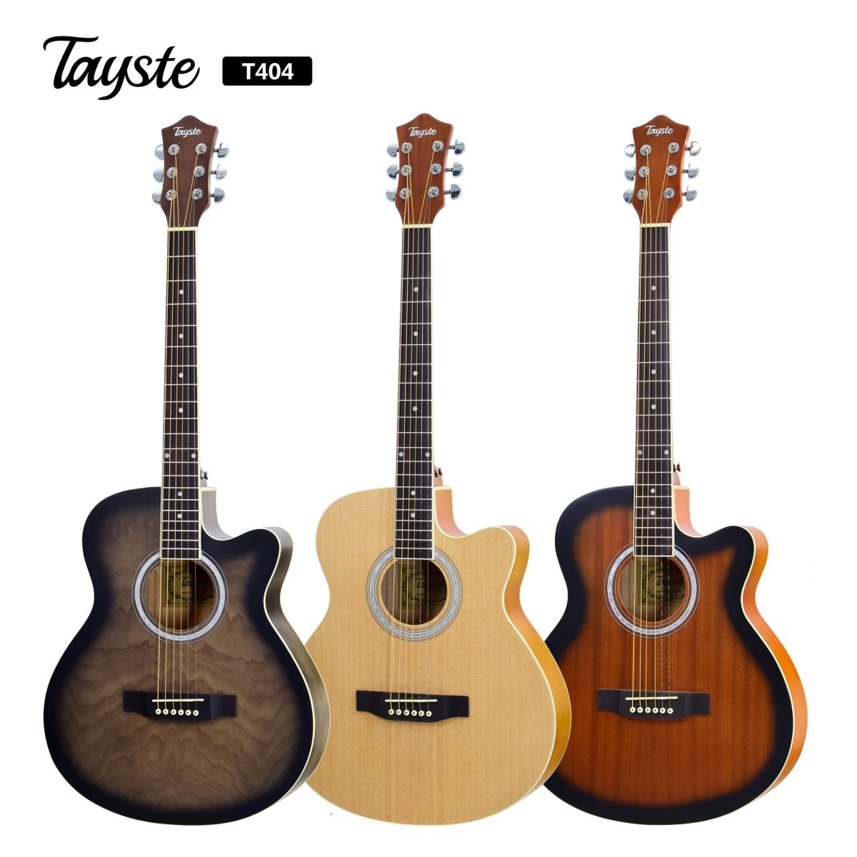 Tayste acoustic guitar T-404 With bag and picks - Image 1