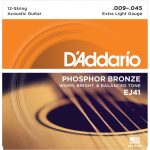 D'Addario EJ41 Phosphor Bronze Acoustic Guitar Strings - .009-.045 Extra Light 12-string - Image 2