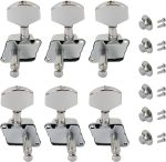 Tuning Peg Silver for Acoustic Guitar Parts Tuners Keys 3R+3L(6 PCS) - Image 3