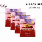 DAG-011 Acoustic Guitar Strings -Silver 4 Pack / Set