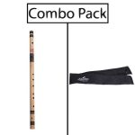 Combo of Scal F-11.5 Bamboo Flute and Flute Bag - Wooden