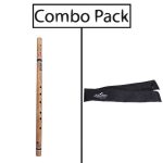 Combo of Scal G-12.5 Bamboo Flute and Flute Bag - Wooden
