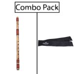 Combo of Bamboo Flute and Flute Bag - Natural Bamboo