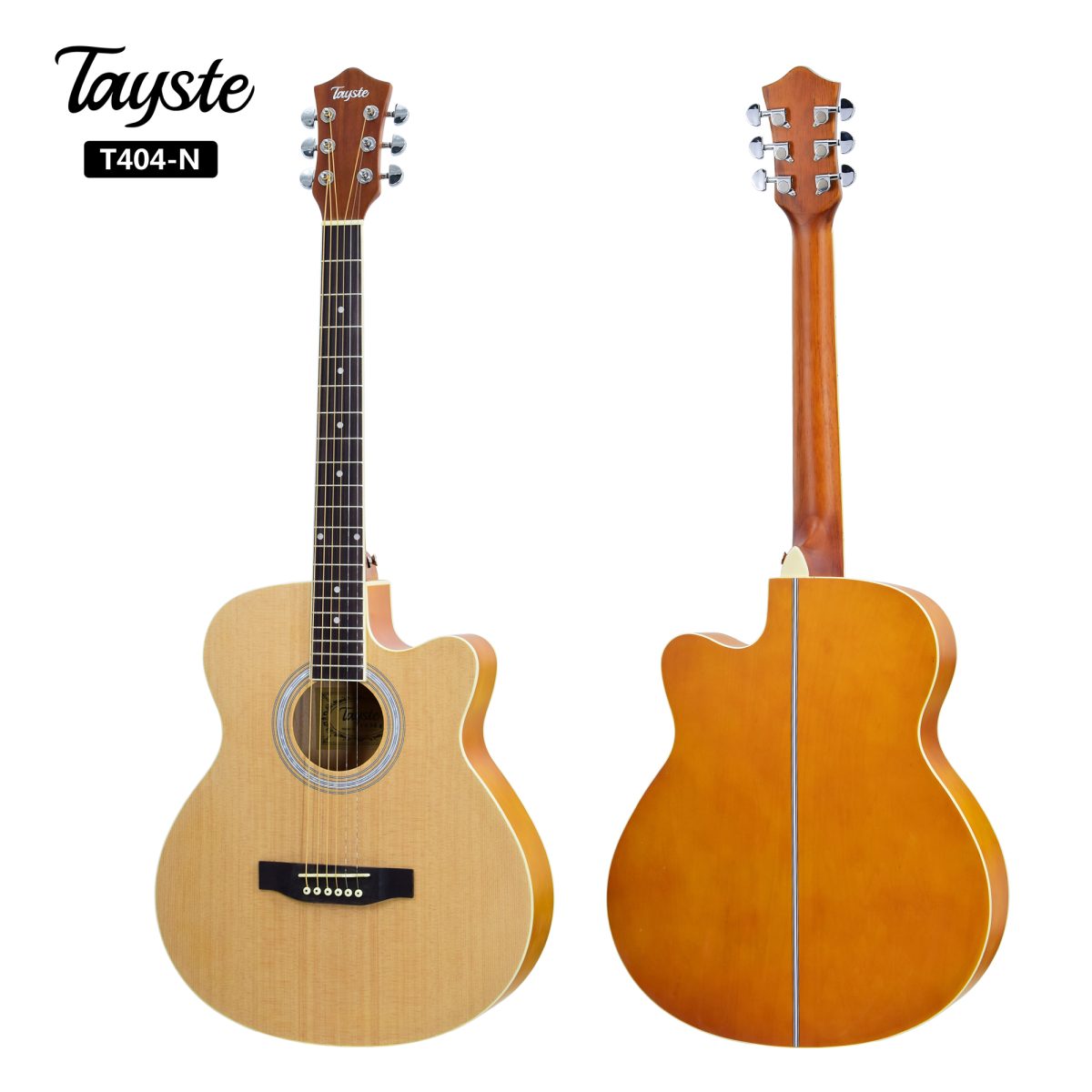 Tayste acoustic guitar T-404 With bag and picks - Image 4