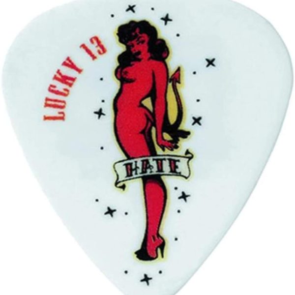 Dunlop L08R.73 Lucky 13 Picks, Hate Girl, .73mm, USA MADE