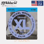D'Addario EXL116XL Nickel Wound Electric Guitar Strings - .011-.052 Medium Top/Heavy Bottom