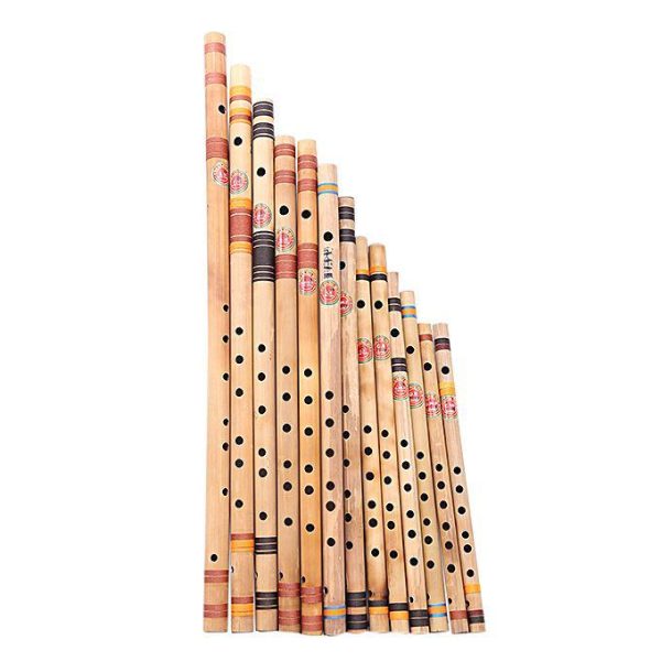Bamboo Flute Set 12 Pcs - Wooden