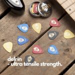 Pick Geek Delrin Guitar Pick Set -16 Pcs Cool Custom Guitar Picks (Plectrums) for Your Electric, Acoustic, or Bass Guitar - Light, Medium, Heavy & X-Heavy - Presented in a Luxury Metal Pocket Box - Image 3