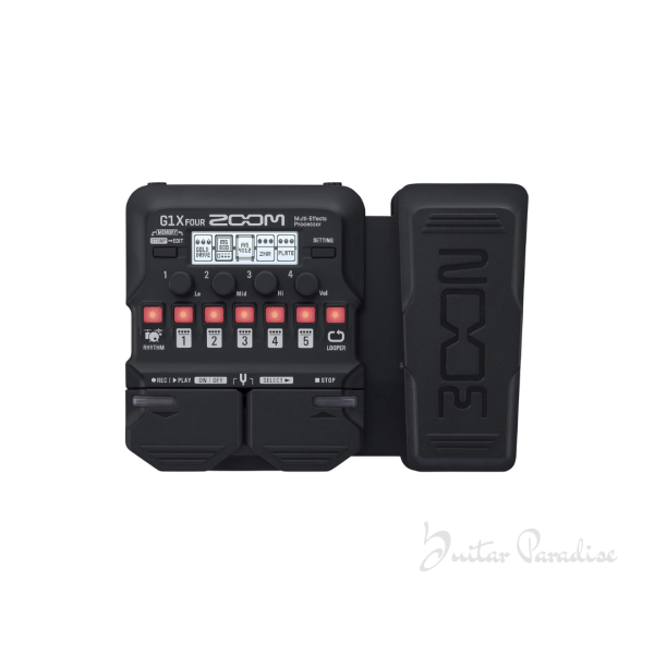 Zoom G1X FOUR Guitar Multi-Effects Processor with Expression Pedal, 70+ Effects & Amp Modeling, Looper, Rhythm Section, Tuner, Battery Powered