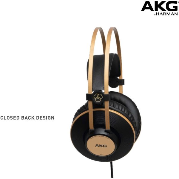 AKG_Pro Audio K92 Over-Ear, Closed-Back, Studio Headphones, Matte Black and Gold