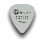 Gravity Picks Colored Gold Traditional Teardrop Guitar Pick - .75mm Gray