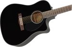 Fender CD-60SCE Dreadnought Acoustic-Electric Guitar  Black - Image 2