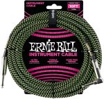 Ernie Ball Braided Instrument Cable, Straight/Angle, 10ft, Neon Green/Black - Image 3