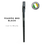 Feadóg Pro D Black Whistle Irish Tin Whistle Made in Iriland Tin Whistle Pack with Fingerchart