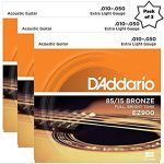 Bronze Great American Extra Light Acoustic Guitar Strings (Pack Of 3)