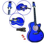 Matte Blue Premium Acoustic Guitar -2024 Edition - Image 4
