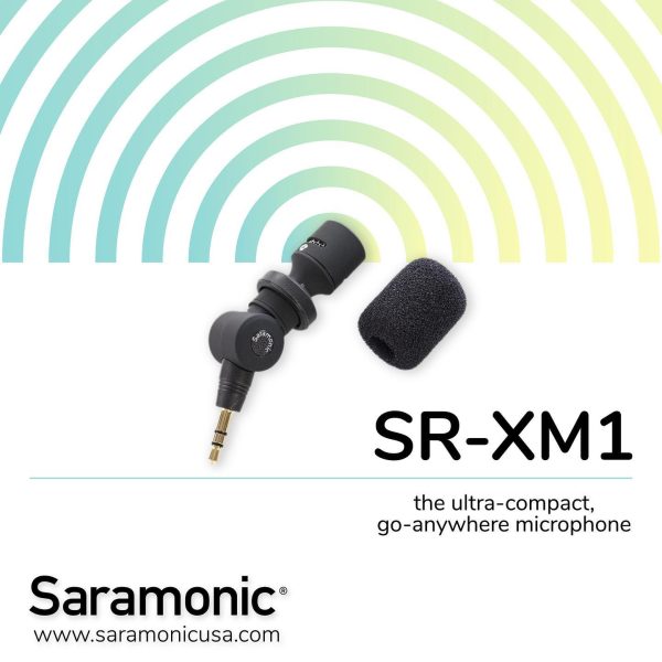 Saramonic SR-XM1 high-quality ultra-compact microphone for dslrs, mirrorless cameras, video cameras, dji osmo pocket adapter, recorders & more