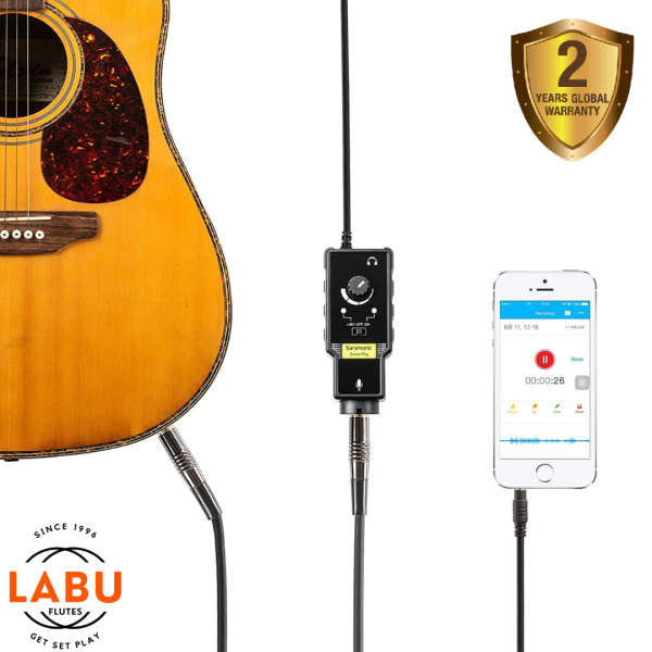 Saramonic SmartRig II  Professional Audio Interface Preamp and Guitar Interface For All Types of Smartphone