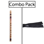 Combo of Scal C-8 Bamboo Flute and Flute Bag - Wooden