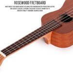 Enya এর কাকা KUC-20 চামড়ার ব্যাগ সহ স্যাপেল উকুলেলে কনসার্ট সাইজের - guiter