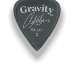 Gravity Rob Chapman Signature Razer Standard 2mm Pick Smoke Grey - Unpolished Edge Guitar Pick