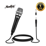 Moukey MK 0121 Dynamic Microphone, Karaoke Microphone with 13 ft Cable, Metal Handheld Cardioid Wired Mic, Microphone for Singing/Stage/Christmas Party, Compatible w/Karaoke Machine/PA System/Amp/Mixer,Black