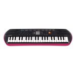 Casio SA-78 Portable Musical Keyboard Piano - Black & Magenta with Adapter - Image 3