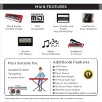 Casio CT-S200RD Portable Musical Keyboard Piano - Image 4