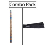 Combo of Scal F-11 Bamboo Flute and Flute Bag - Wooden