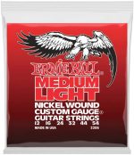 Ernie Ball Nickel Wound Medium Light Guitar Strings with Wound G - 12-54 Gauge (P02206) Custom Electric Guitar Strings 12-54 Medium Light - Image 2